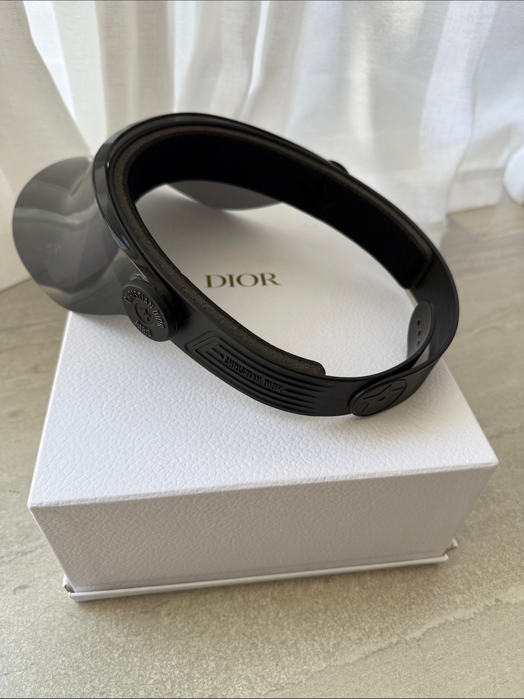 Dior Black Gloss Visor Headband